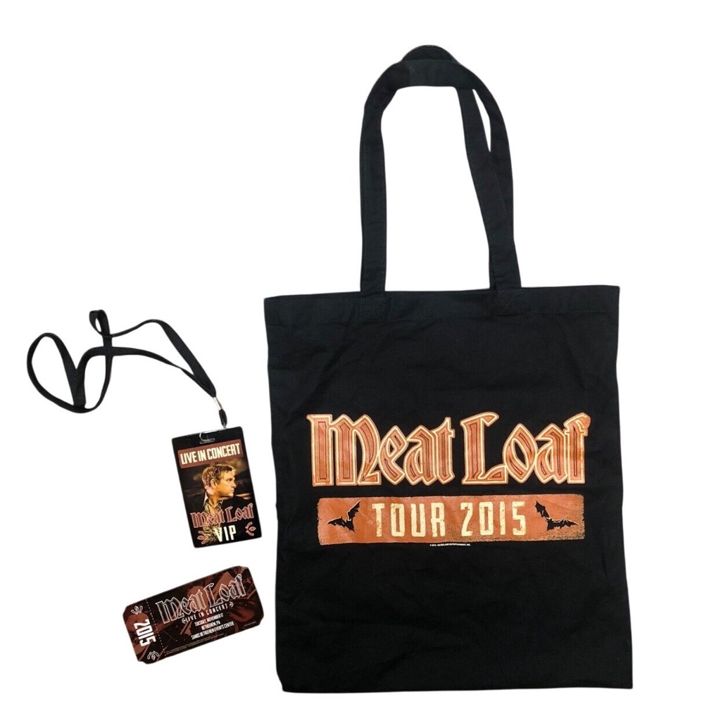 MEAT LOAF Tour 2015 Philadelphia Concert VIP Limited‎ Edition Ticket Canvas Tote